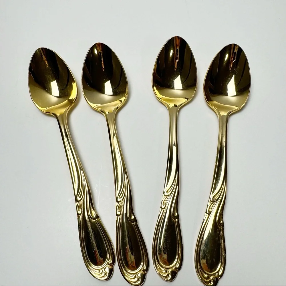 Vintage International Electro Plated Gold Flatware 24 Piece